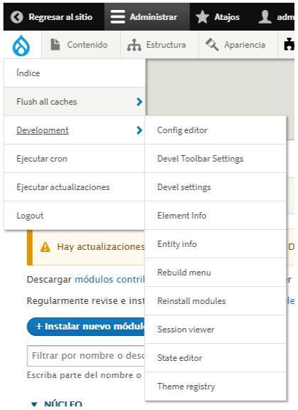 Admin Toolbar Module Drupal | www.drupaladicto.com - Consultor especializado en drupal y symfony