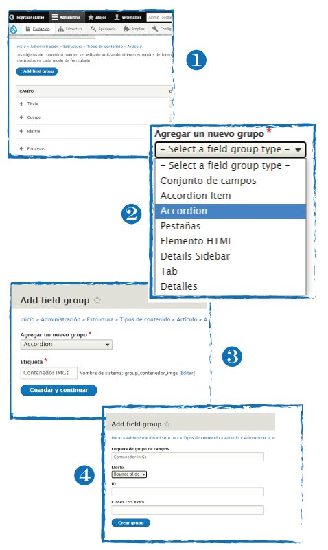 Field Group Drupal | www.drupaladicto.com - Consultor especializado en drupal y symfony