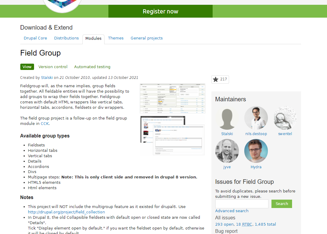 Field Group Drupal | www.drupaladicto.com - Consultor especializado en drupal y symfony